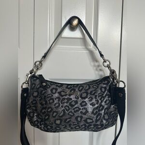 Coach Metallic Leopard Print Shoulder Bag